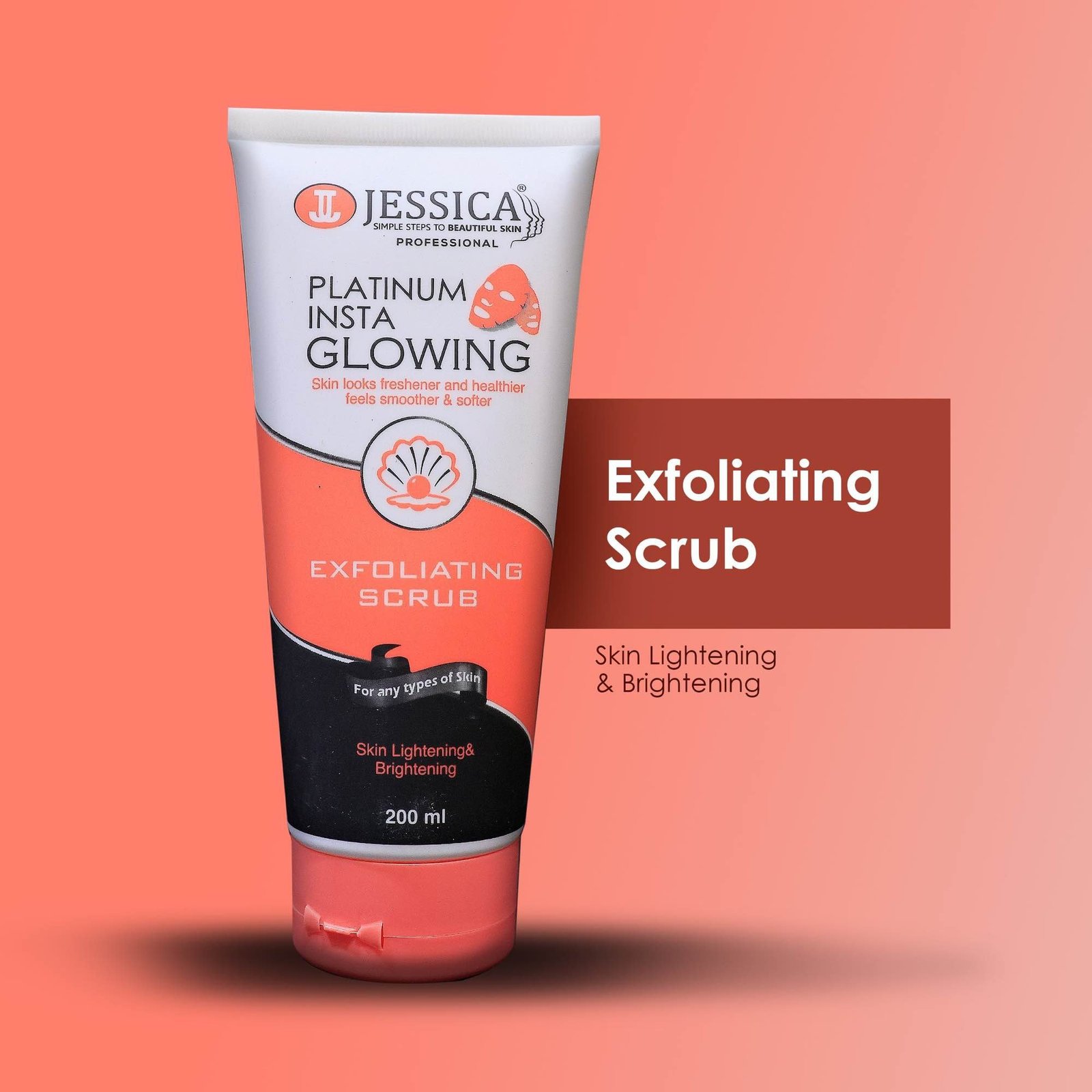 Jessica Platinum Insta Glowing Exfoliating Scrub (175ml)