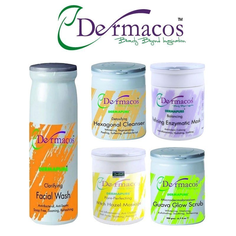 Dermacos Facial Kit Combination-4 (500ml Each) Pack Of 5