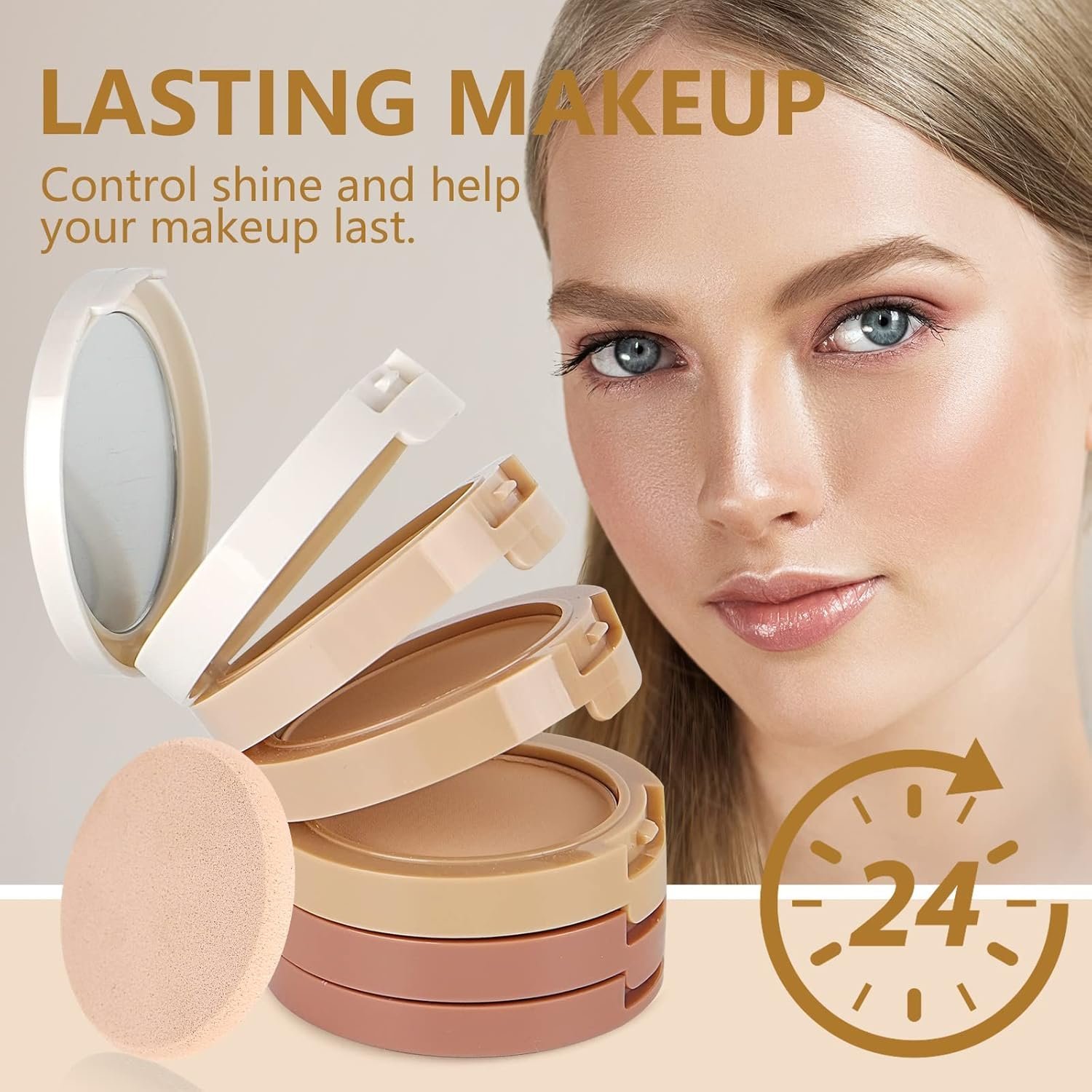 5in1 Compact Face Powder (Lasting Makeup)