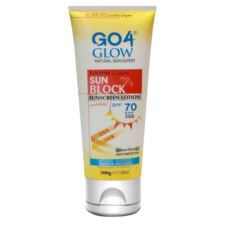 Go4Glow Matte Look Sunblock Sunscreen Lotion SPF70++ (200gm)