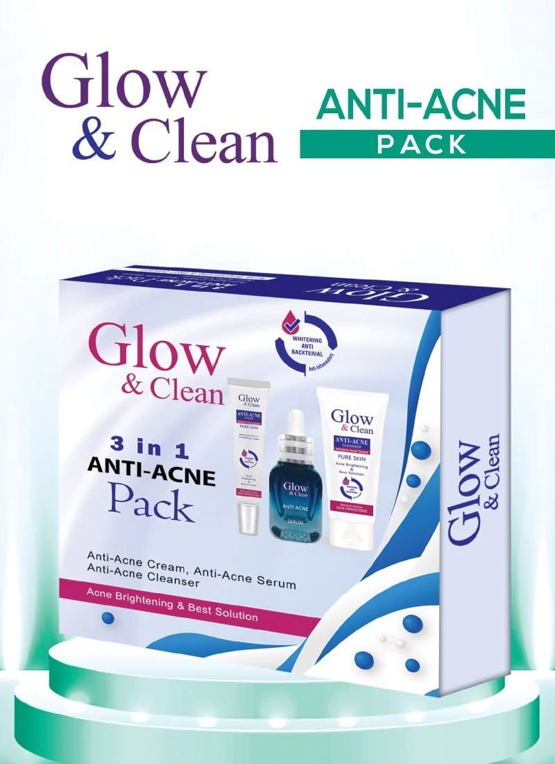 Glow & Clean 3in1 Anti-Acne Pack (Acne Cream + Acne Serum + Acne Cleanser)