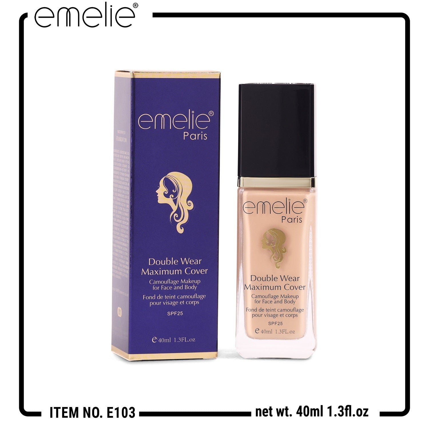 Emelie Paris Double Wear Maximum Cover Foundation Shade #02