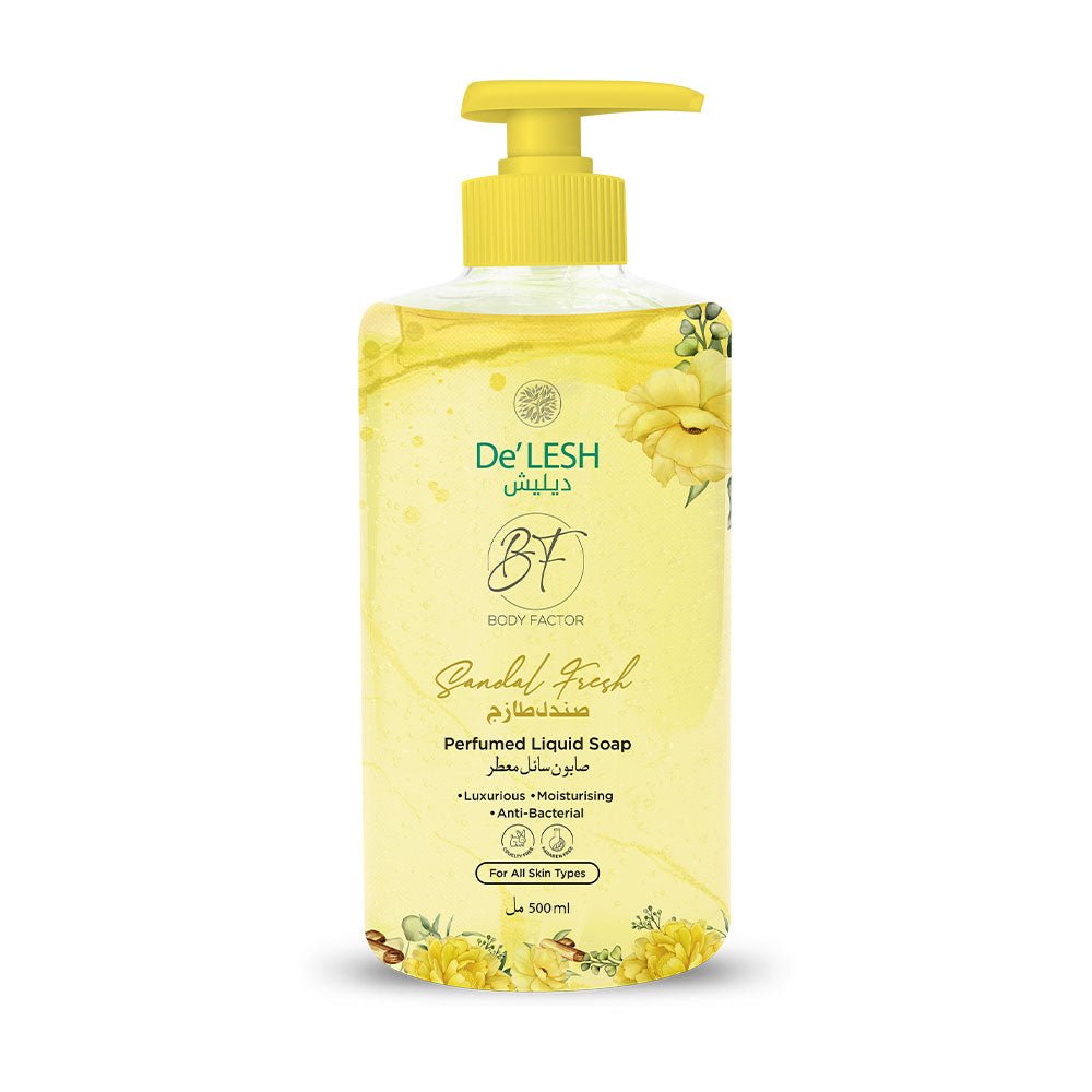 Delesh Body Factor Perfumed Liquid Soap (Sandal Fresh) (250ml)