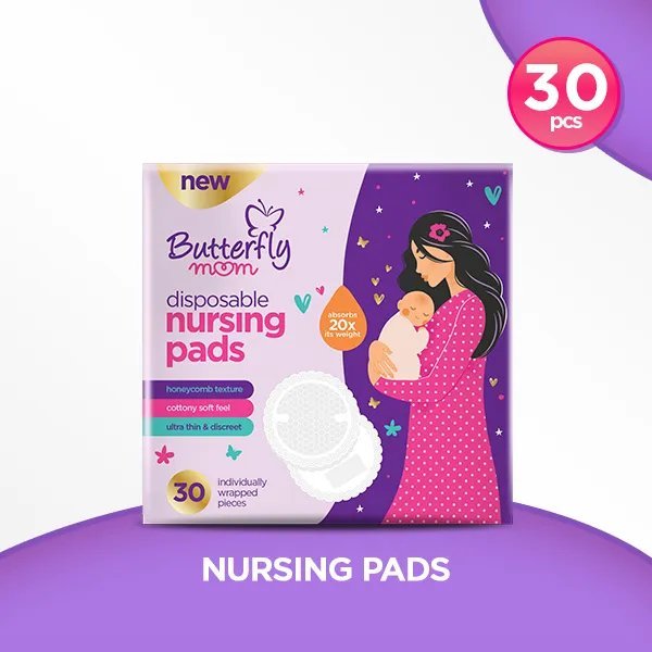 Butterfly Moms Nursing Pads 30 Pcs
