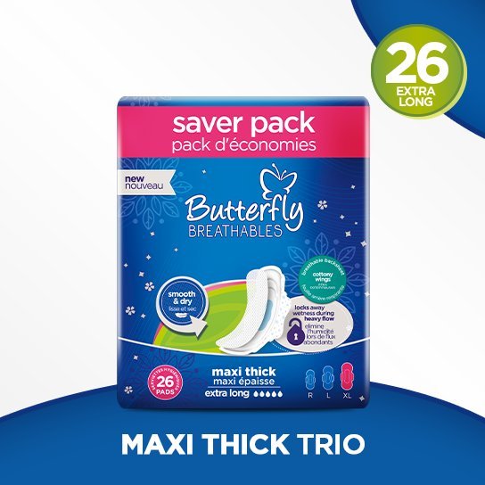 Butterfly Breathables Extra Large 26 Pcs