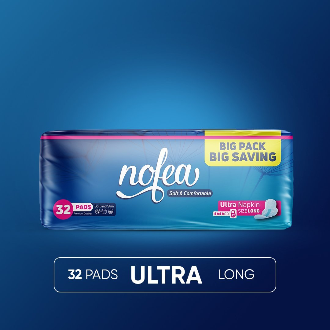 Nofea Napkins Sanitary Pads Ultra Long 32 Pads