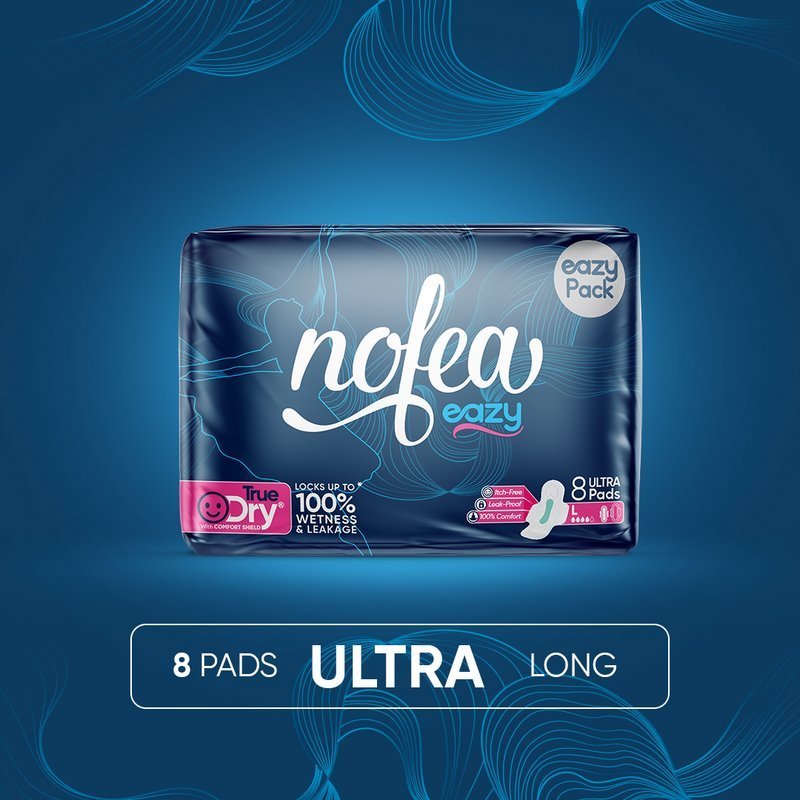 Nofea Eazy Napkin Sanitary Pad Ultra Long 8 Pads