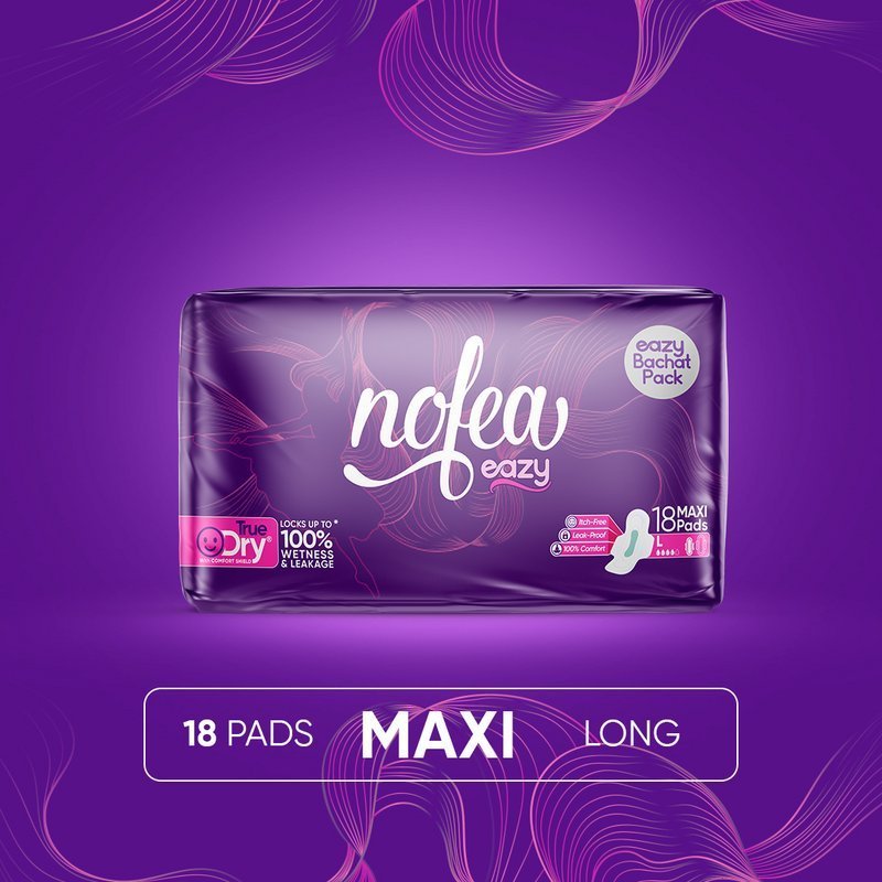 Nofea Eazy Napkin Sanitary Pad Maxi Long 18 Pads