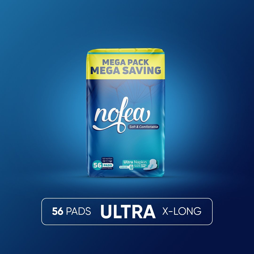 Nofea Napkins Sanitary Pads Ultra Extra Long 56 Pads