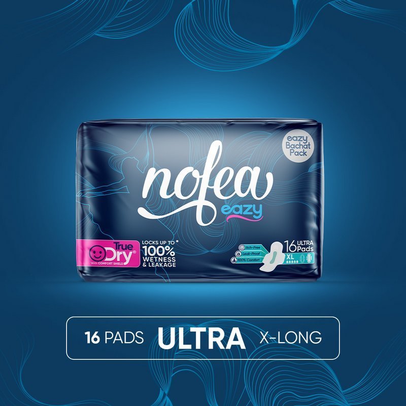 Nofea Eazy Napkin Sanitary Pad Ultra Extra Long 16 Pads