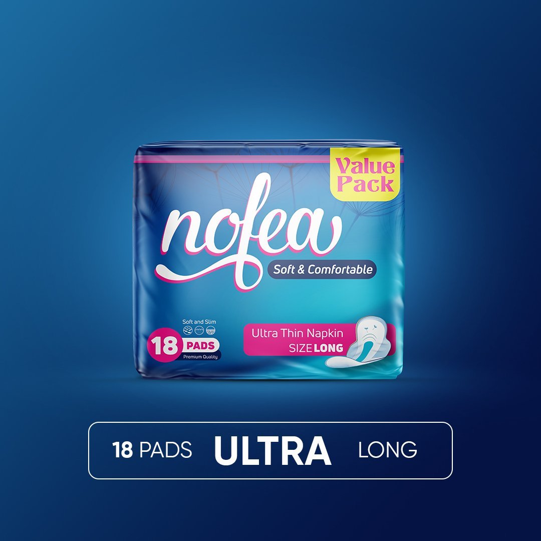 Nofea Napkins Sanitary Pads Ultra Long 18 Pads