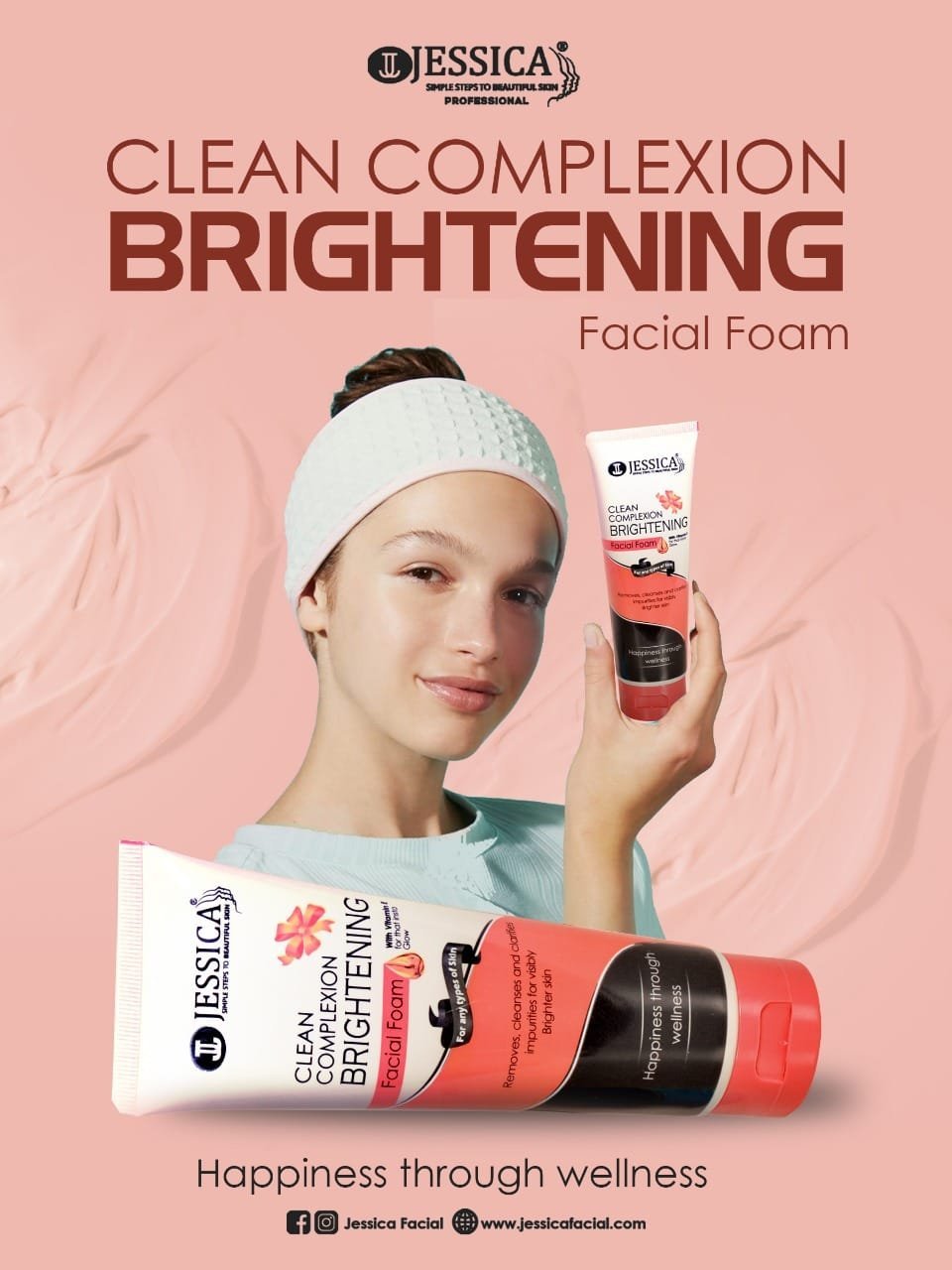 Jessica Clean Complexion Brightening Facial Foam (125ml)