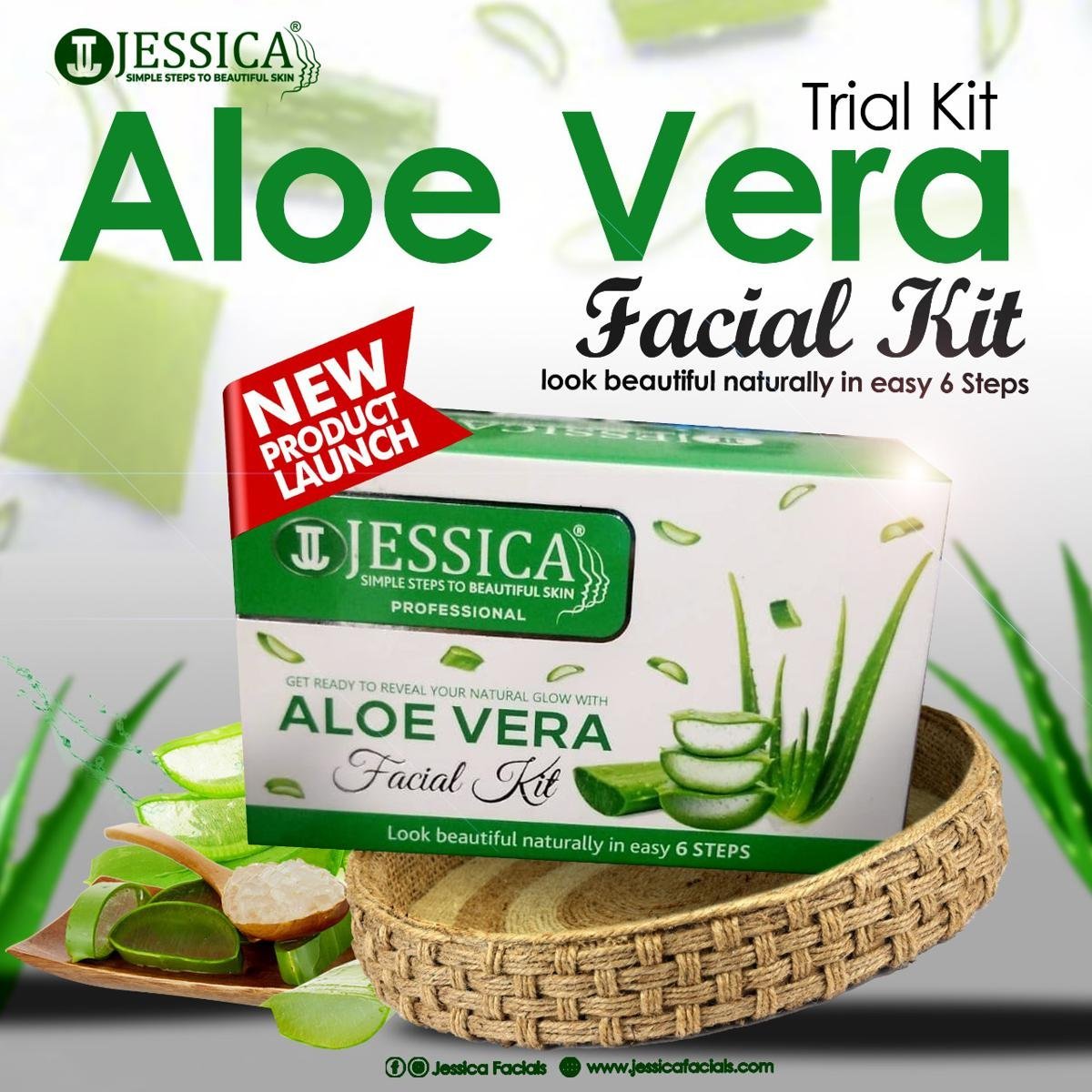 Jessica Aloe Vera Whitening Facial Trial Kit (6 Sachets)