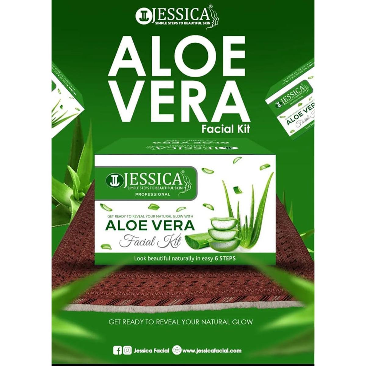 Jessica Aloe Vera Facial Kit (6 Sachets)