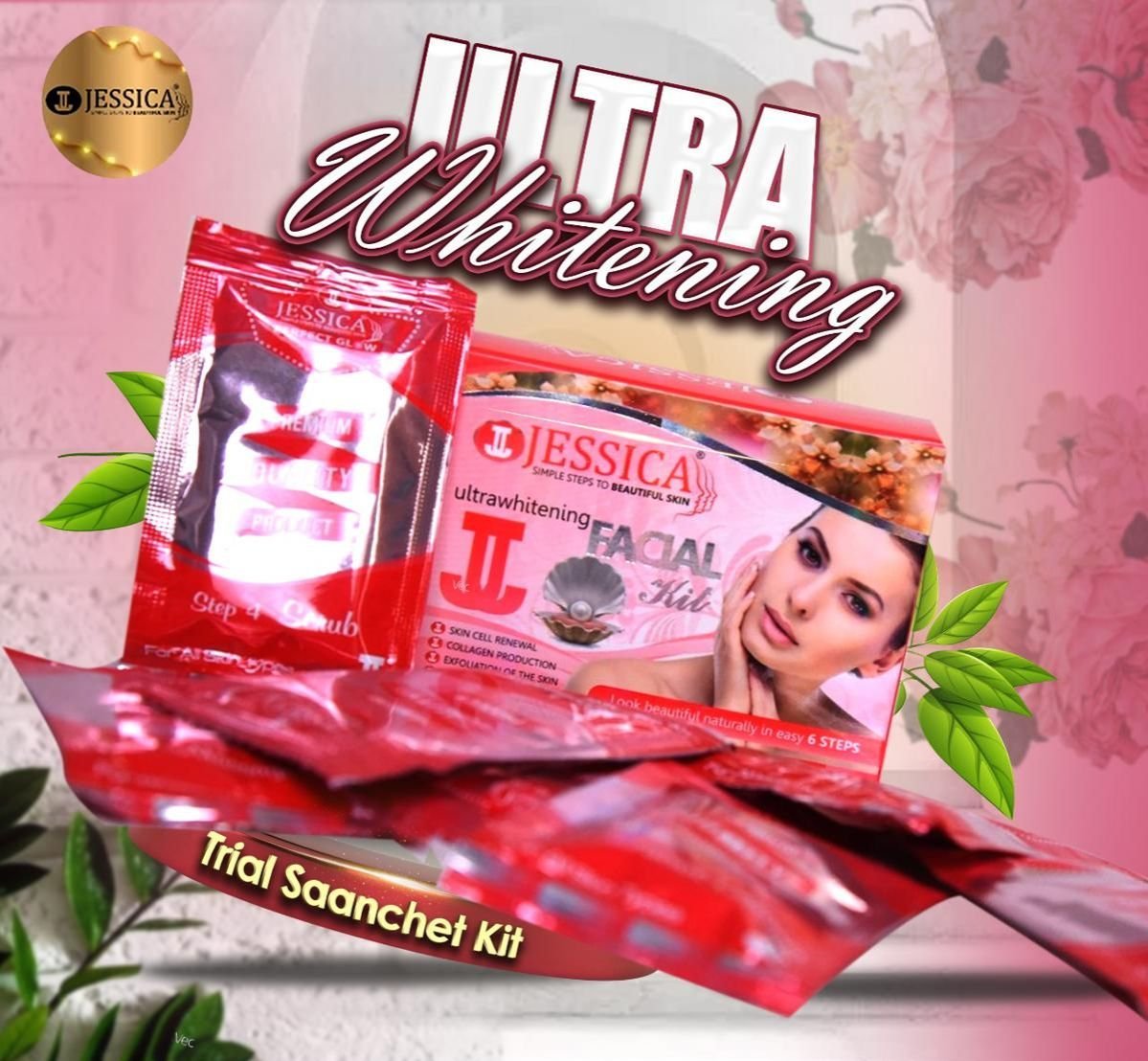 Jessica Ultra White Facial Trial Kit (6 Sachets)