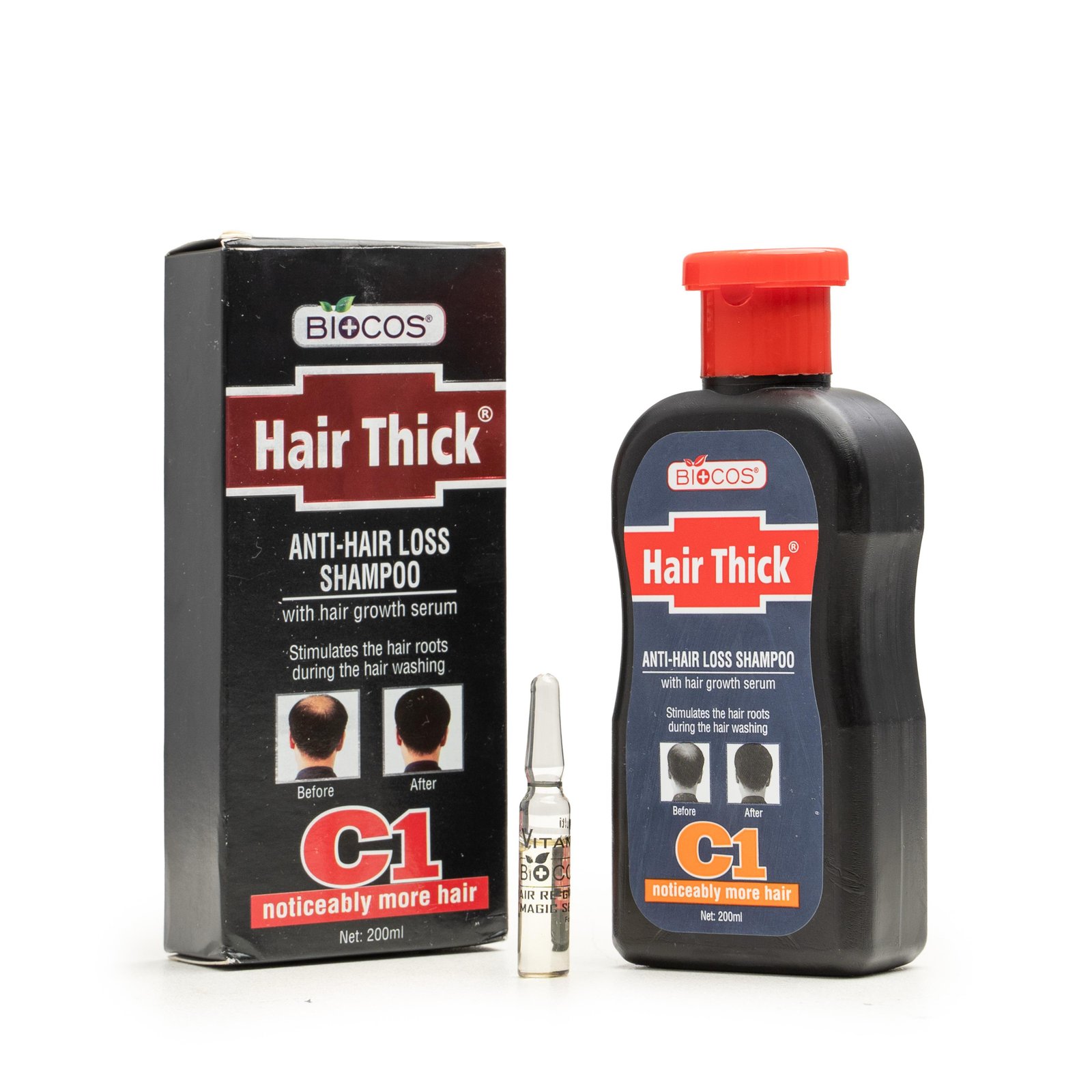 Biocos Anti-Hair Loss Shampoo With Coco Glucoside & Guar Gum, Natural Hair Growth & Dandruff Control, British Technology For Fuller, Healthier Hair (200ml)