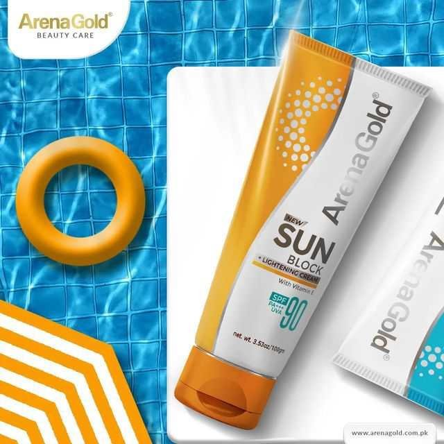 Arena Gold Sun Block SPF90+ Sunblock UV Protection
