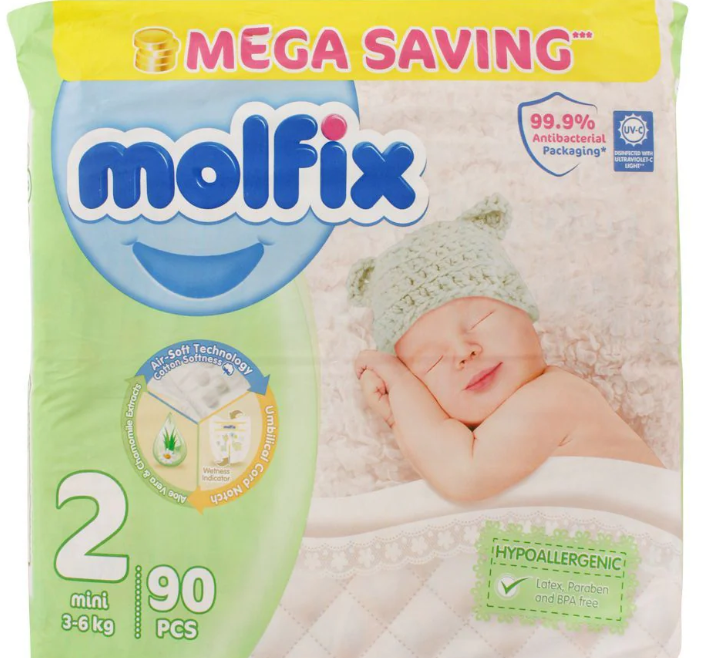 Molfix 3d Mega Mini Pack (Size-2, 90 Pcs)