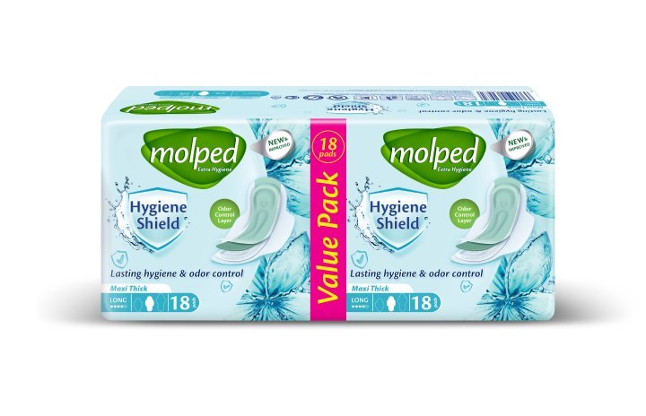 Molped Maxi Hygiene Shield Long Value Pack (18 Pads)