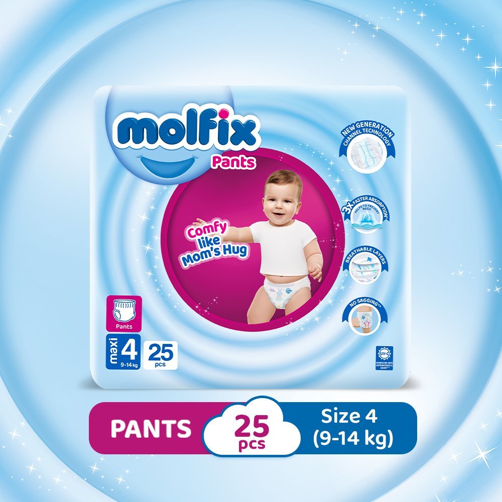 Molfix Pants Cc Uv Maxi (25 Pcs) Twin Pack
