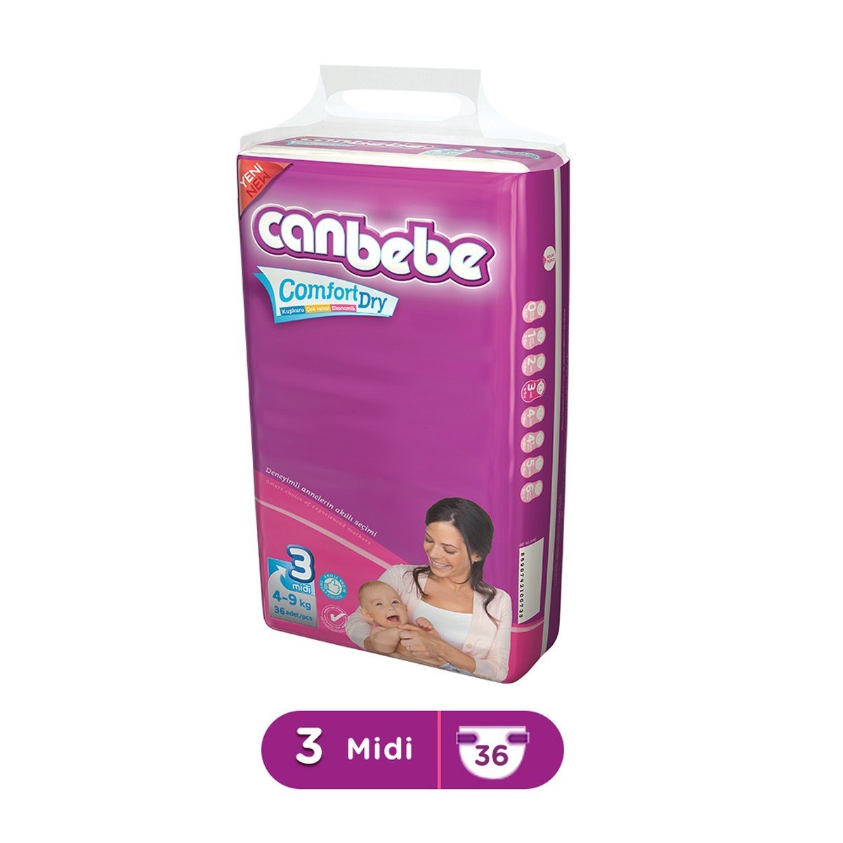 Canbebe Super Midi (4-9kg, 36 Pcs)