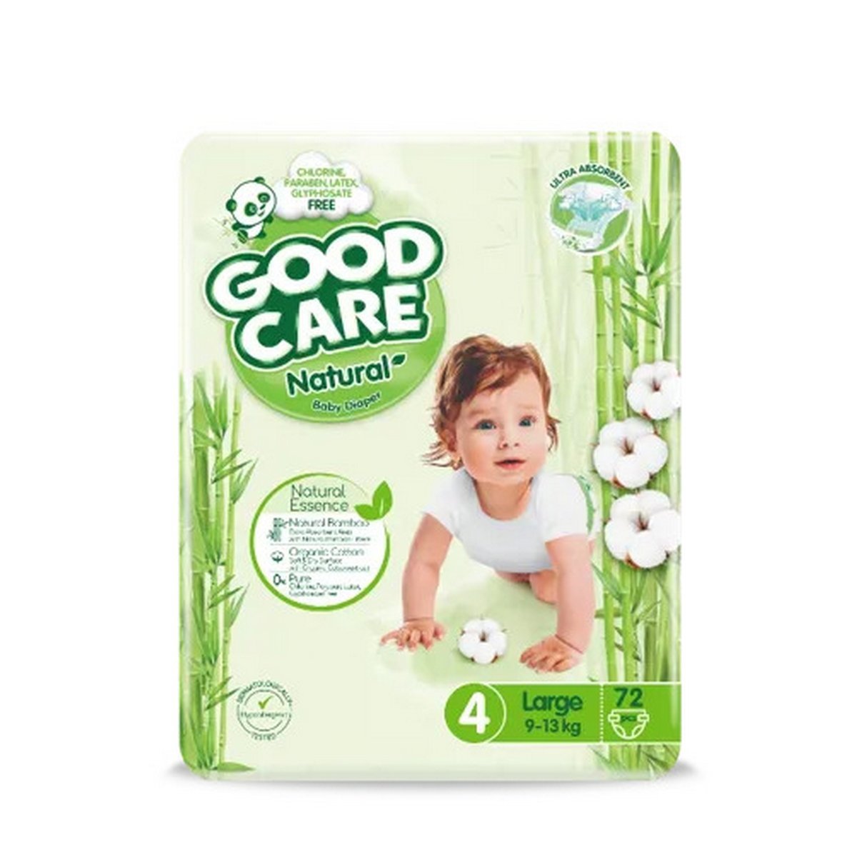 Goodcare Natural Diaper  Size 4 (9-13kg) 72 Pcs Mega Pack