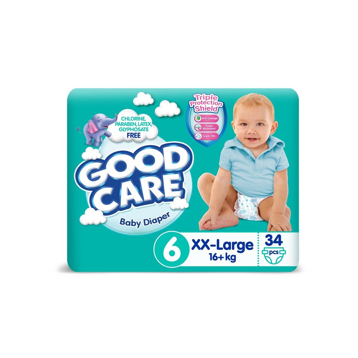 Goodcare Diaper Size 6 (16+Kg) 34 Pcs Twin Pack