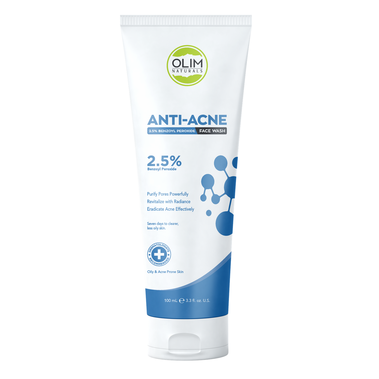 Olim Naturals Benzoyl Peroxide 2.5% Face Wash