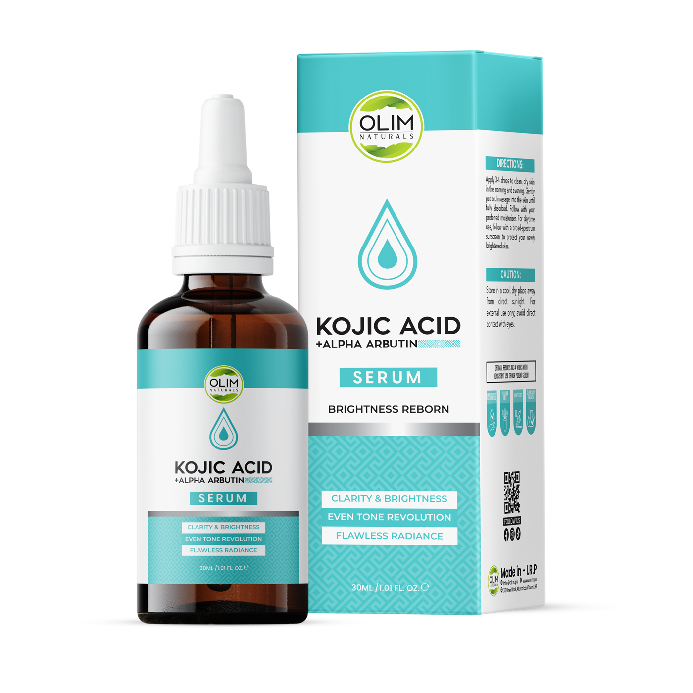 Olim Naturals Kojic Acid 1% + Alpha Arbutin 2% Serum
