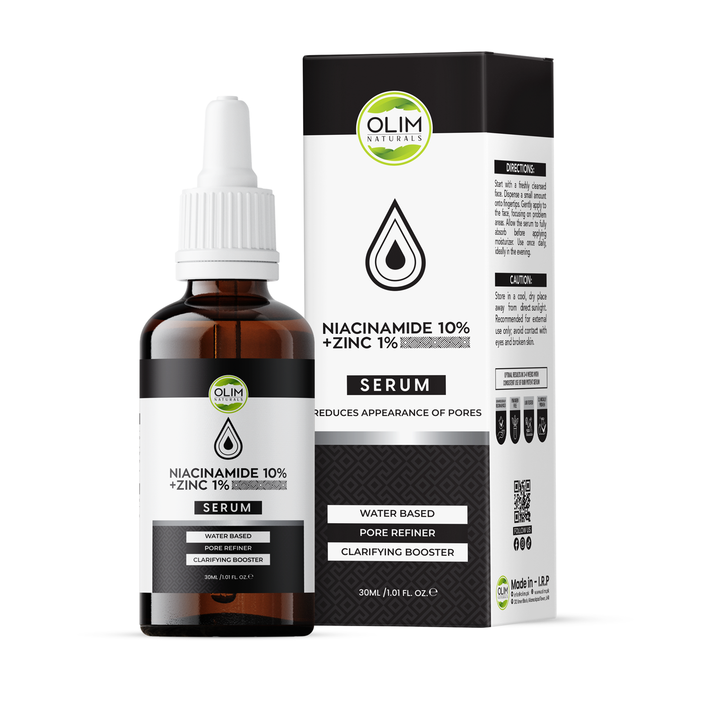 Olim Naturals Niacinamide 10% + Zinc 1% Serum