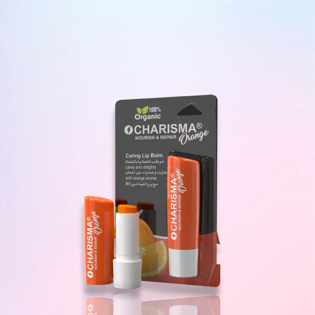 Charisma Cosmetics Caring Lip Balm Chap Stick (Orange)