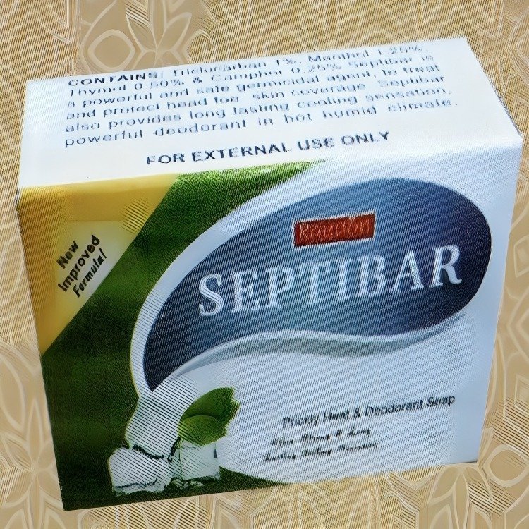 Rayuon Skincare Septibar Soap (70gm) Prickly Heat & Deodorant Soap