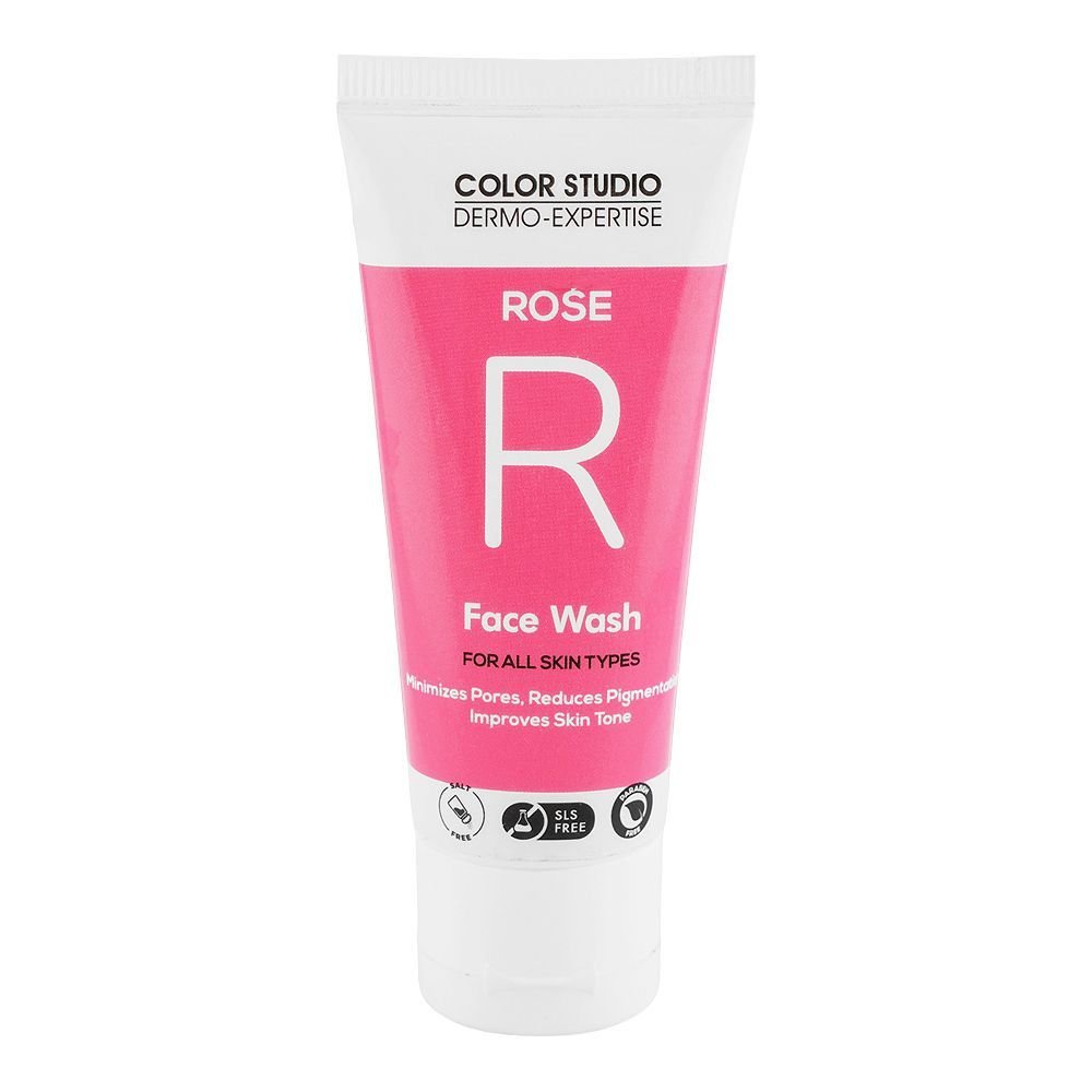 Color Studio Rose Face Wash, Improves Skin Tone, Sls Free (60ml)