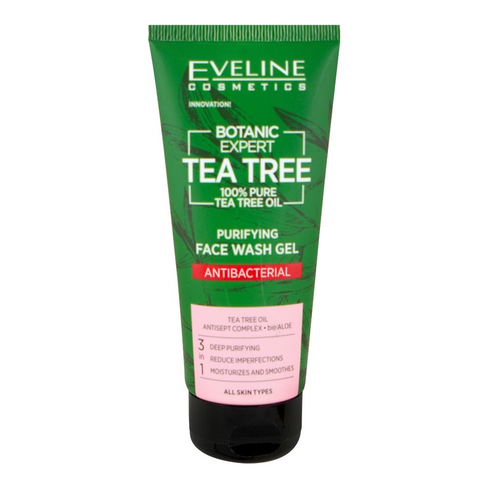 Eveline Botanic Expert 100% Tea Tree Oil Purifying Antibacterial Face Wash Gel (100ml)