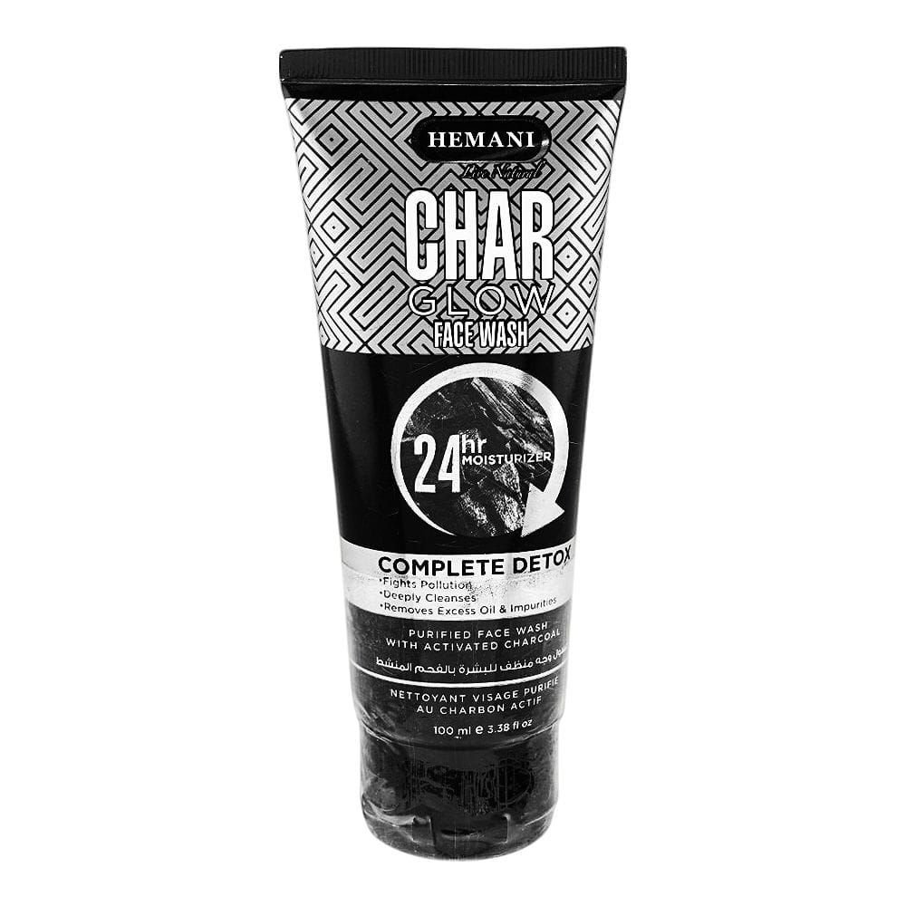 Hemani Char Glow Complete Detox Face Wash With Activated Charcoal (100ml)
