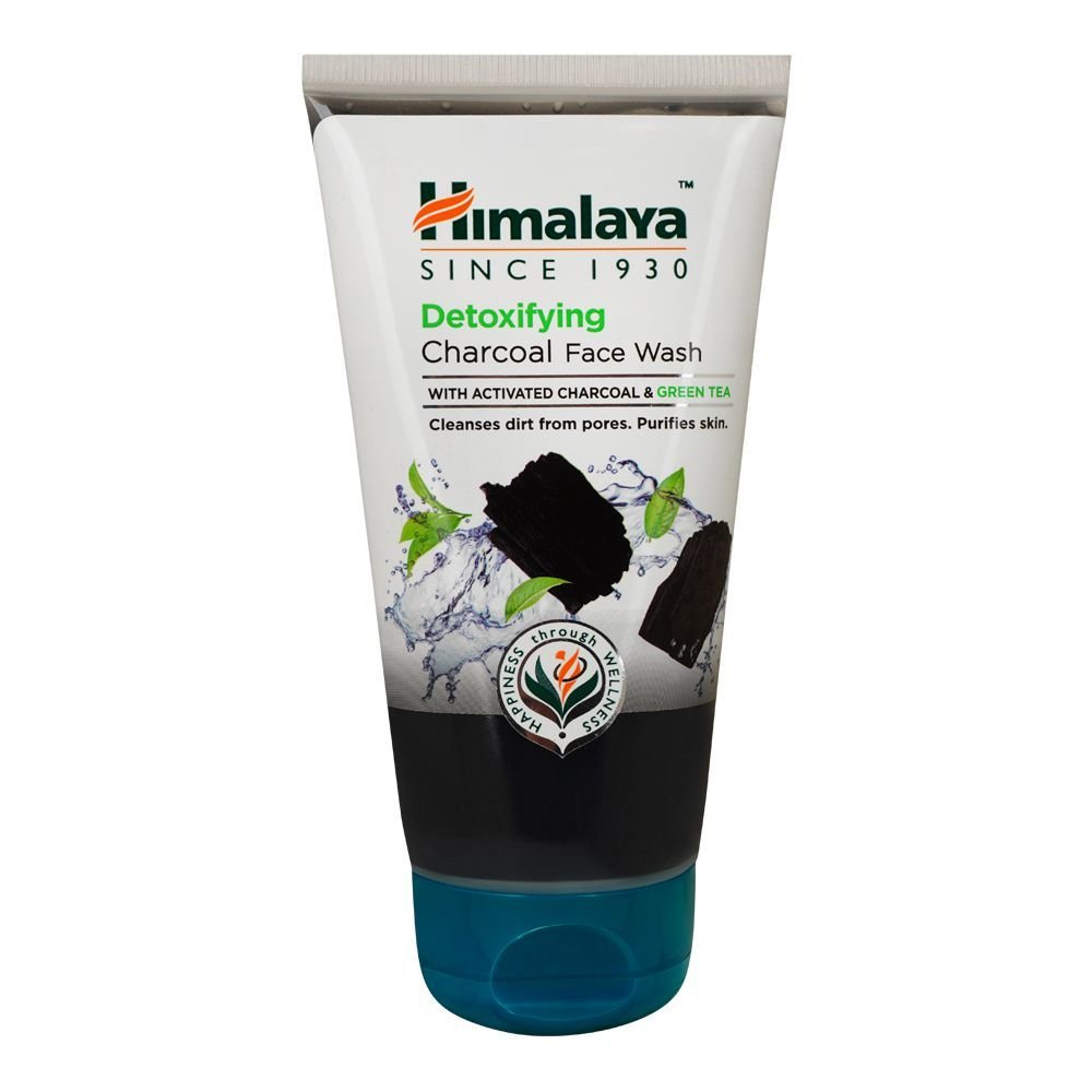 Himalaya Detoxifying Charcoal & Green Tea Face Wash, Cleanses Pores & Purifies Skin (150ml)