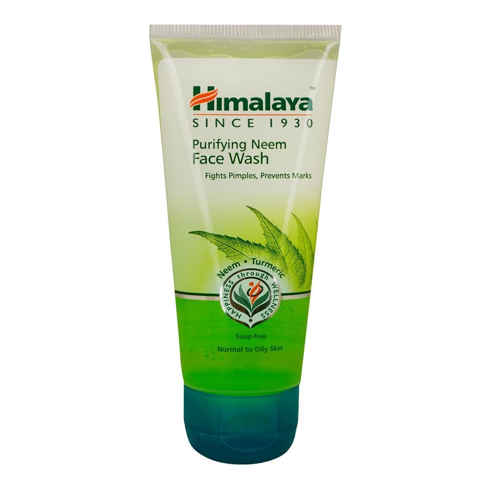 Himalaya Purifying Neem & Turmeric Face Wash, For Normal To Oily Skin Type, Fights Pimples (50ml)