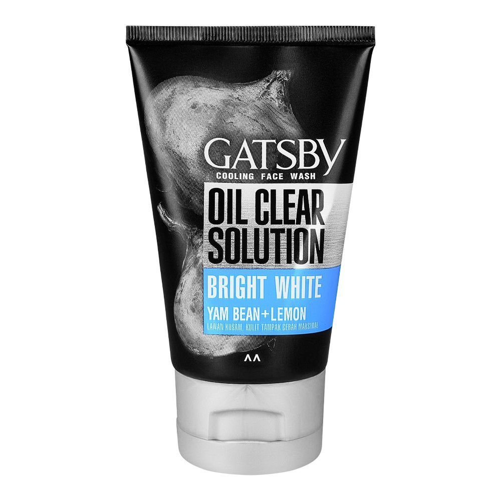 Gatsby Oil Clear Solution Bright White Yam Bean+Lemon Cooling Face Wash (100gm)