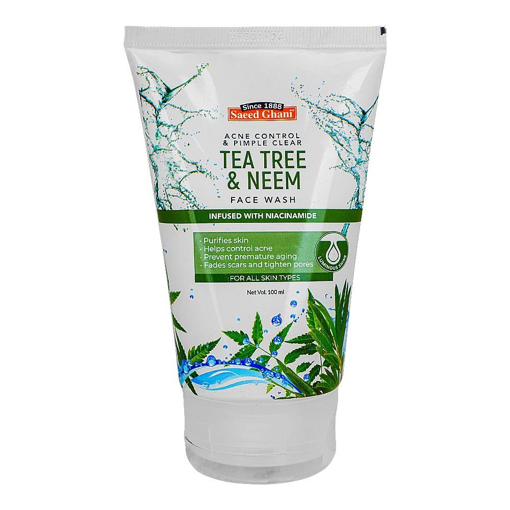 Saeed Ghani Acne Control & Pimple Clear Tea Tree & Neem Face Wash (100ml)