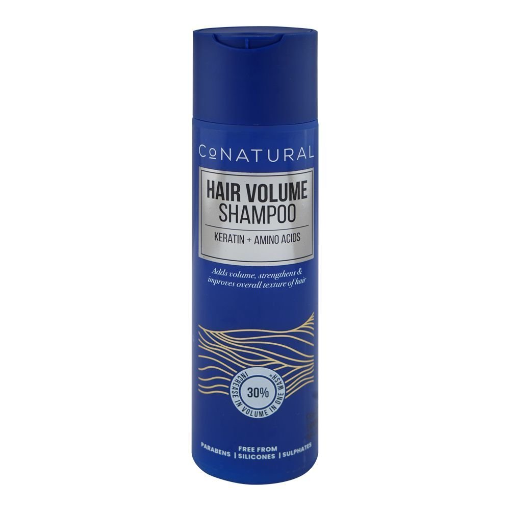 Conatural Keratin+Amino Acids Hair Volume Shampoo, Free From Paraben, Silicone & Sulphates, Improve Hair Texture (260ml)