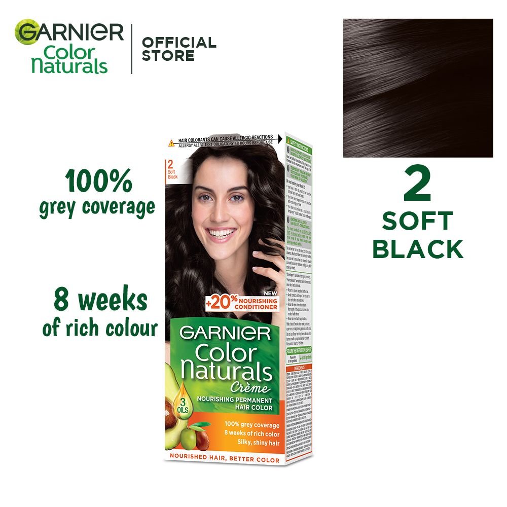 Garnier Color Naturals Creme Hair Color 2 Soft Black