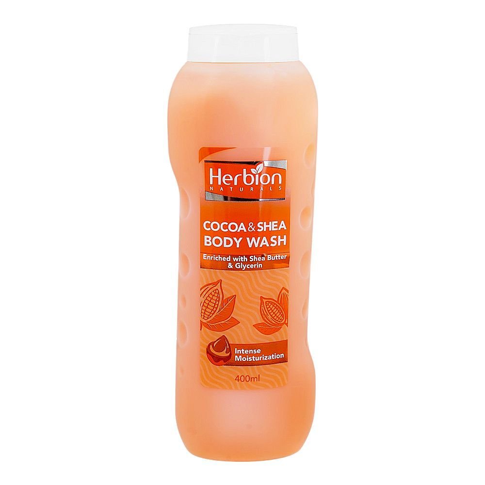 Herbion Cocoa & Shea Body Wash, Paraben Free (400ml)