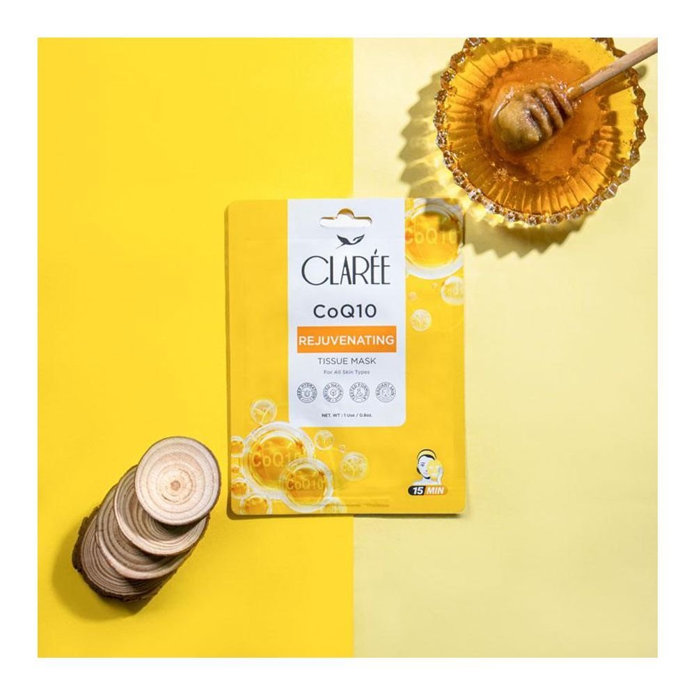Herbion Naturals Claree Coq10 Rejuvenating Tissue Mask, For All Skin Types