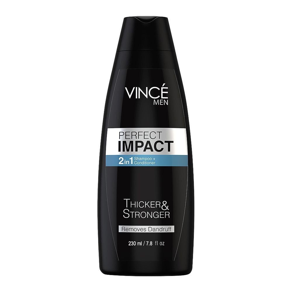 Vince Men Perfect Impact Thicker & Stronger 2-In-1 Shampoo + Conditioner, Removes Dandruff (230ml)