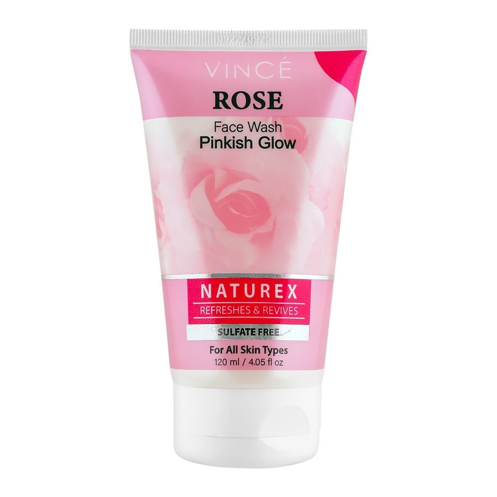 Vince Face Wash Rose Pinkish Glow Naturex Refreshes & Revives (120ml)