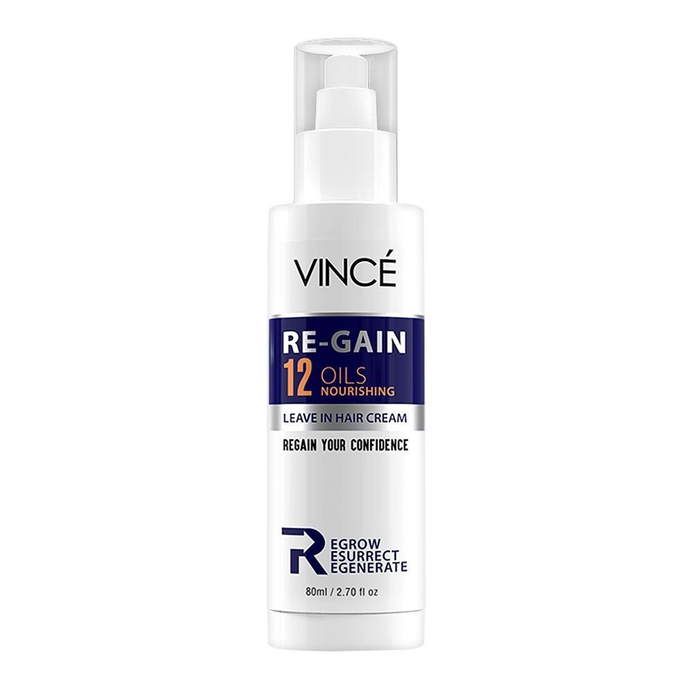 Vince Re-Gain 12 Oils Nourishing Leave In Hair Cream (80ml)