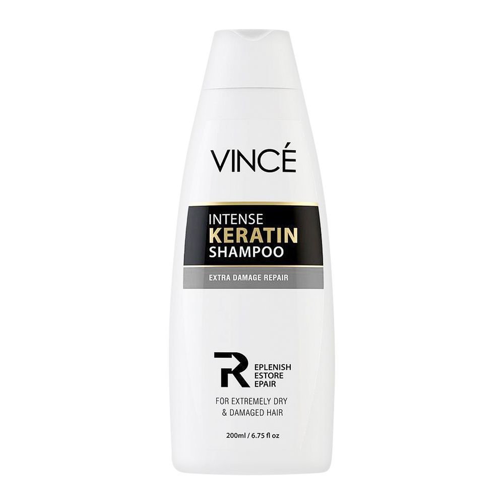 Vince Intense Keratin Extra Damage Repair Shampoo, For Extremely Dry & Damaged Hair (230ml)
