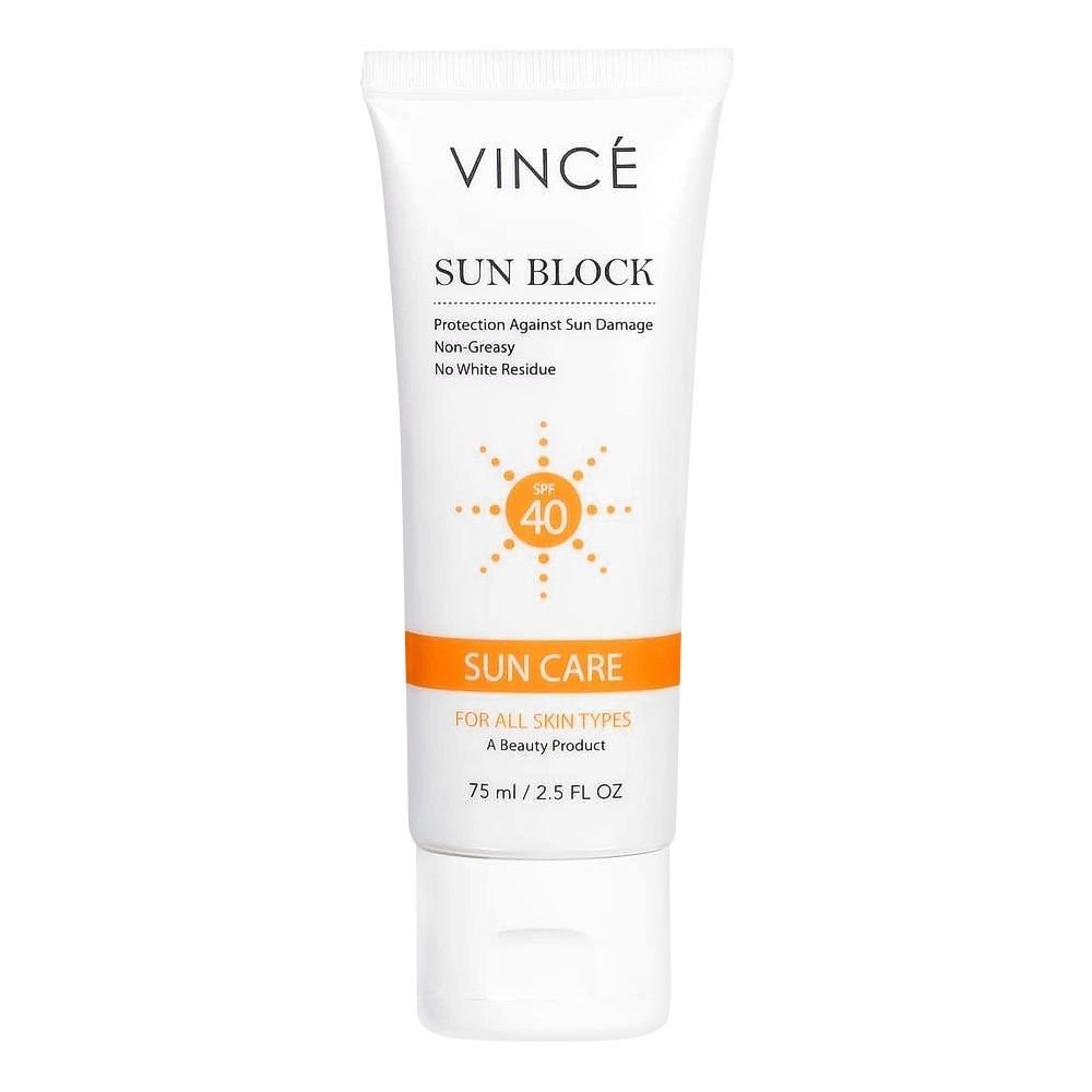 Vince Suncare Spf 40 Sun Block, All Skin Types (75ml)