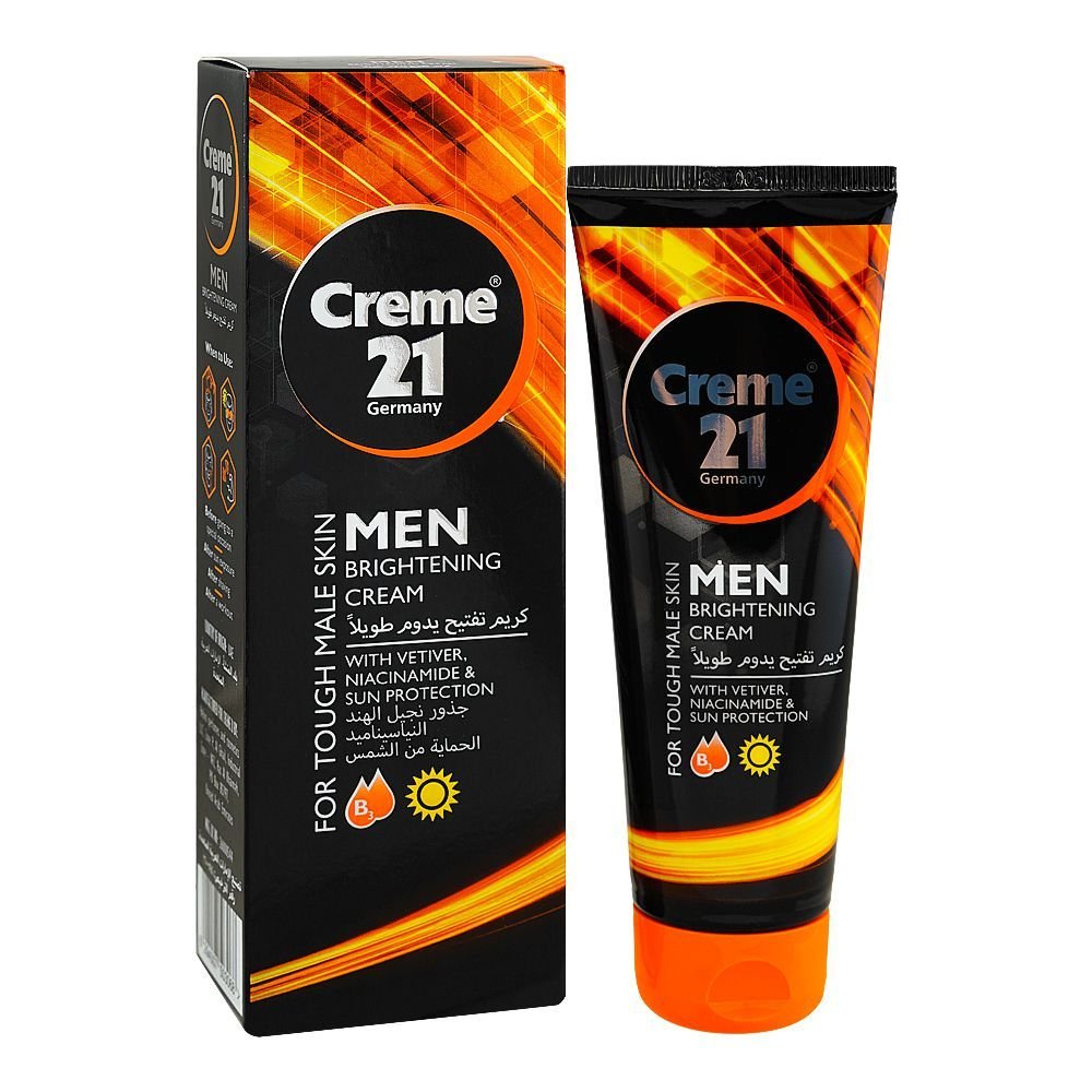 Creme 21 Men Brightening Cream With Vetiver, Niacinamide & Sun Protection (100gm)