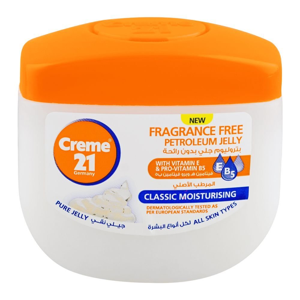 Creme 21 Classic Moisturizing Fragrance Free Petroleum Jelly With Vitamin E & B5 (100ml)